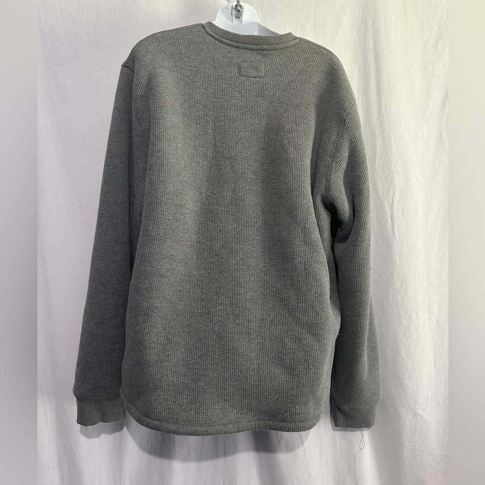 Coleman Gray Waffle-Knit Henley w/ Sherpa Lining – Size L - Picture 3 of 4